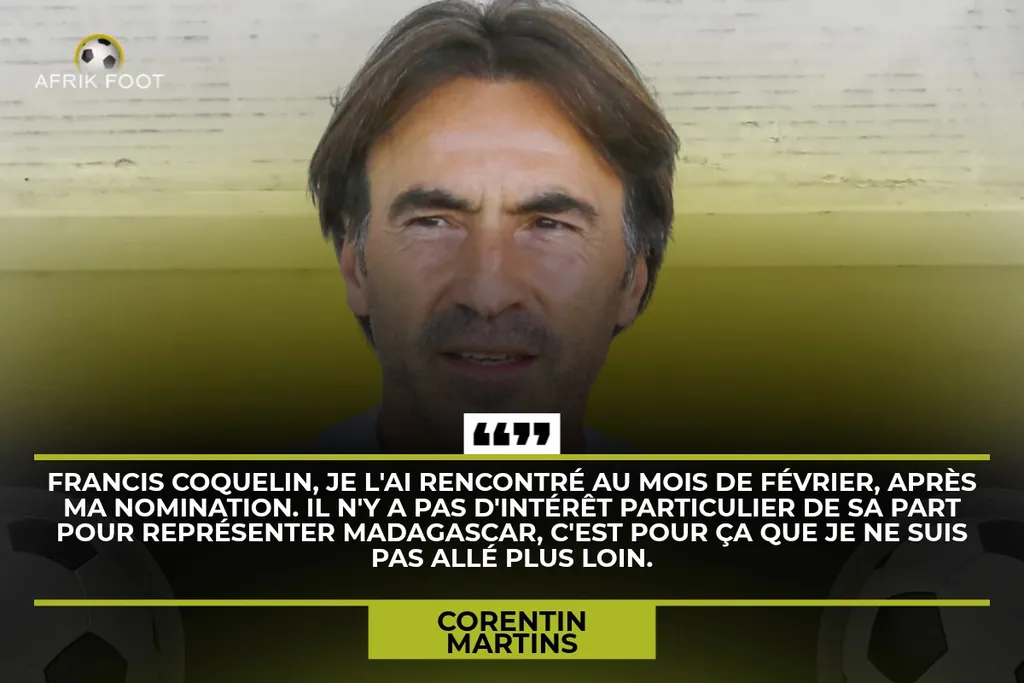 Corentin Martins, Madagascar, sélectionneur