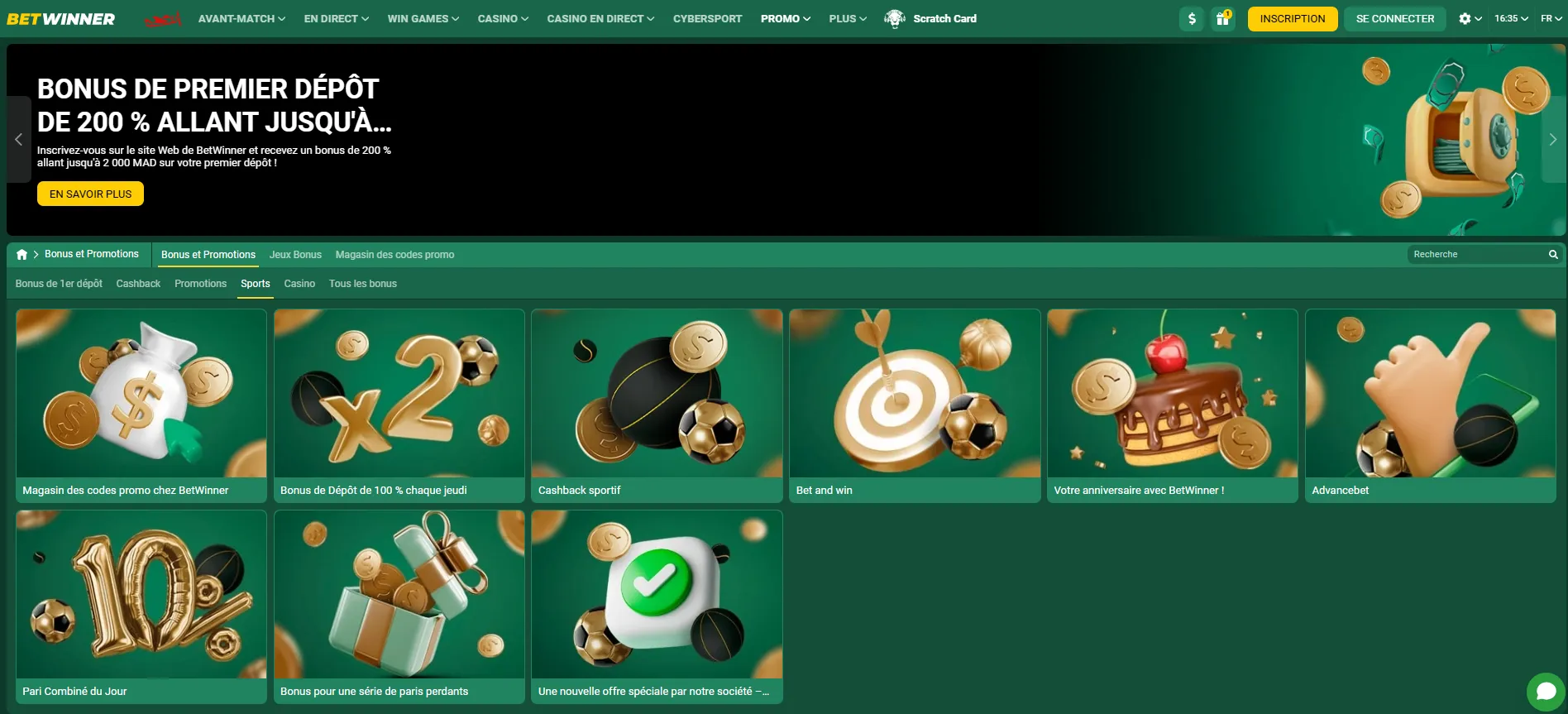 Promotions Betwinner Meilleurs sites paris sportifs