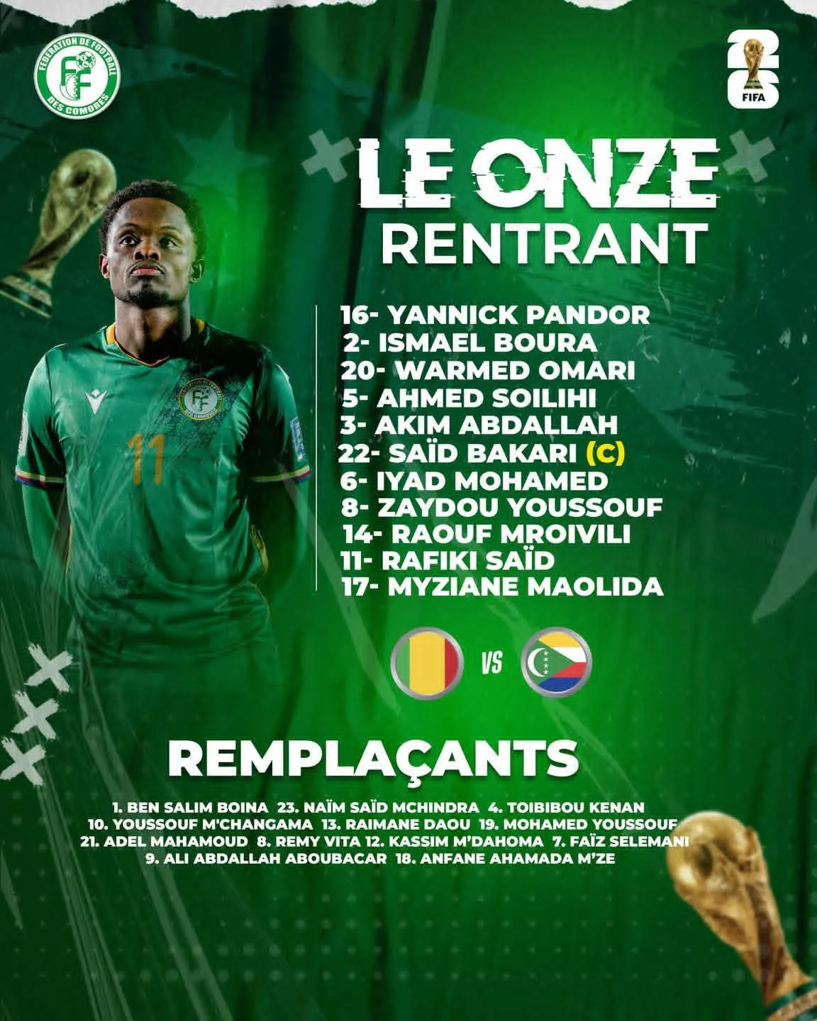 Compo Comores contre Mali