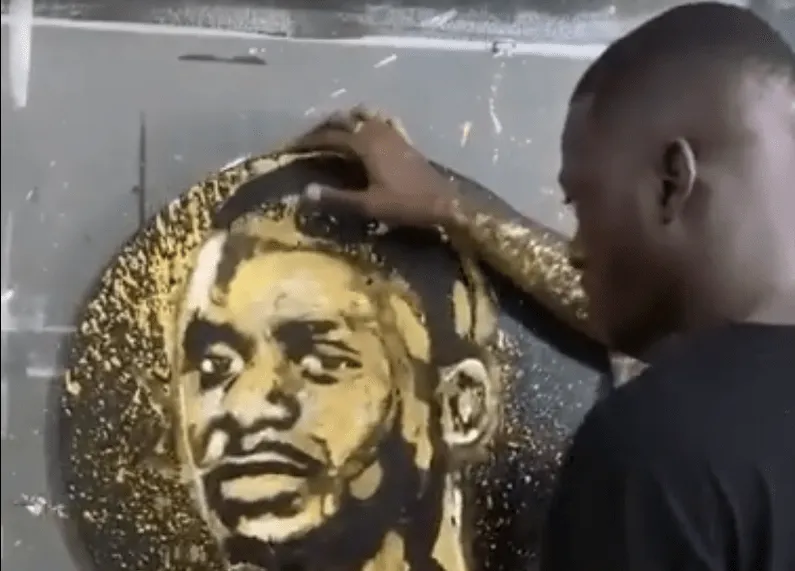 S&eacute;n&eacute;gal&nbsp;: Man&eacute; peint &agrave; l&rsquo;aide d&rsquo;un ballon&nbsp;!