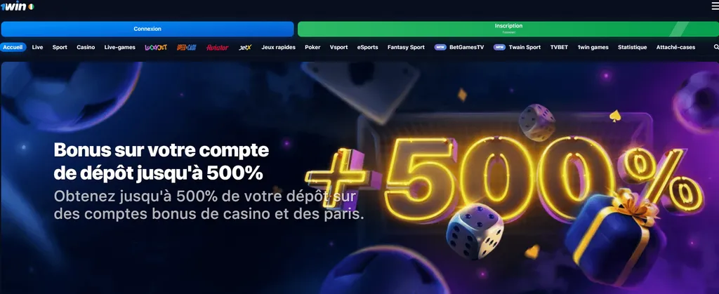 Bonus de bienvenue 1win