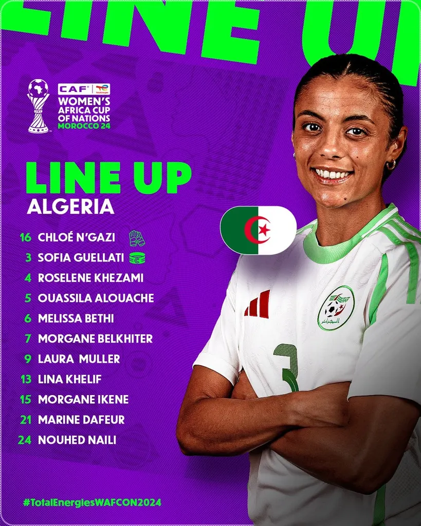 Compo Alg&eacute;rie f&eacute;minin contre Nigeria