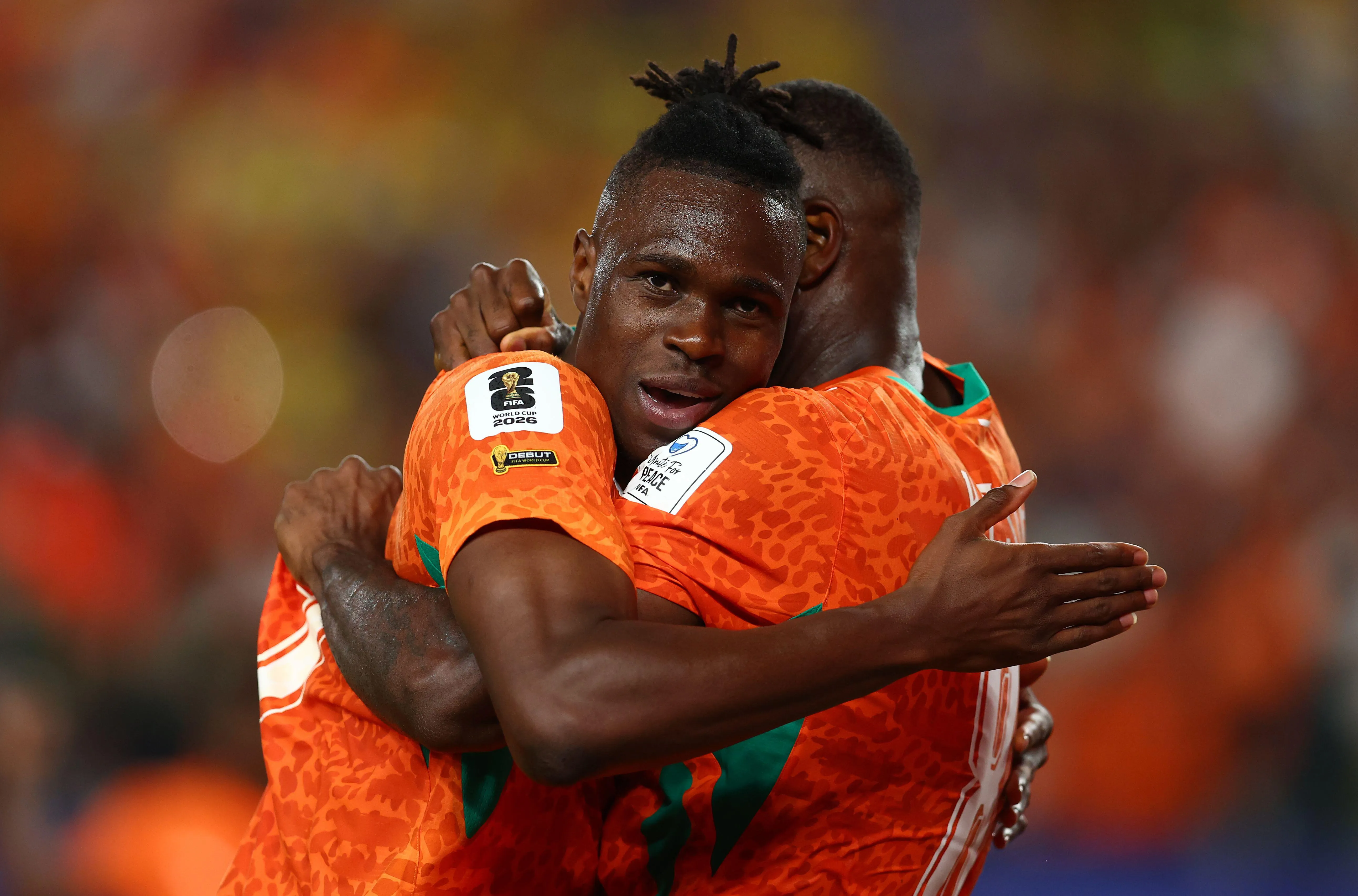 Wilfried Singo c&eacute;l&egrave;bre le but de la C&ocirc;te d'Ivoire