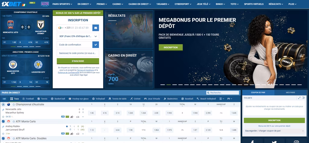 landing page 1xbet