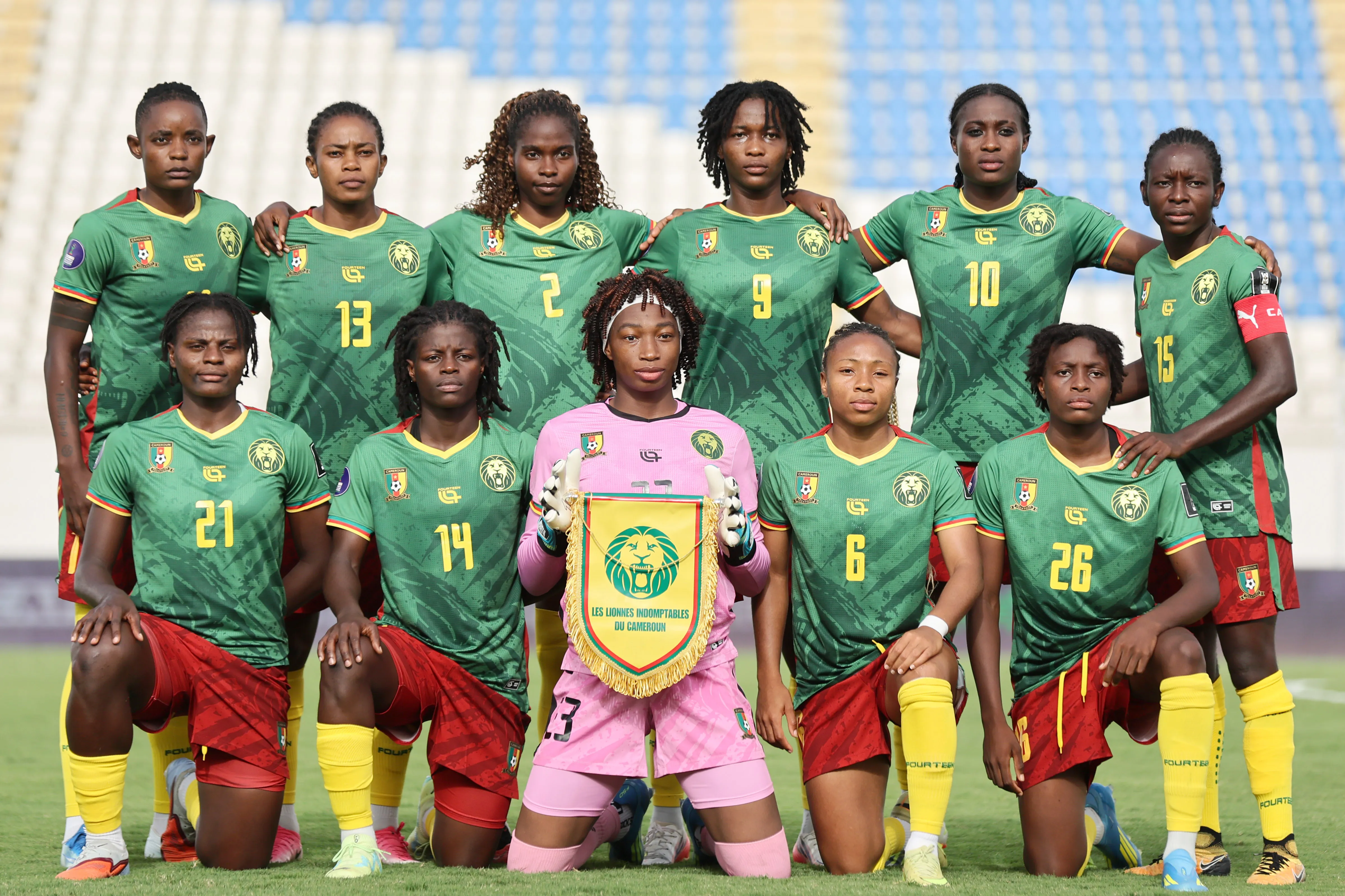 L'&eacute;quipe du Cameroun &agrave; la CAN f&eacute;minine