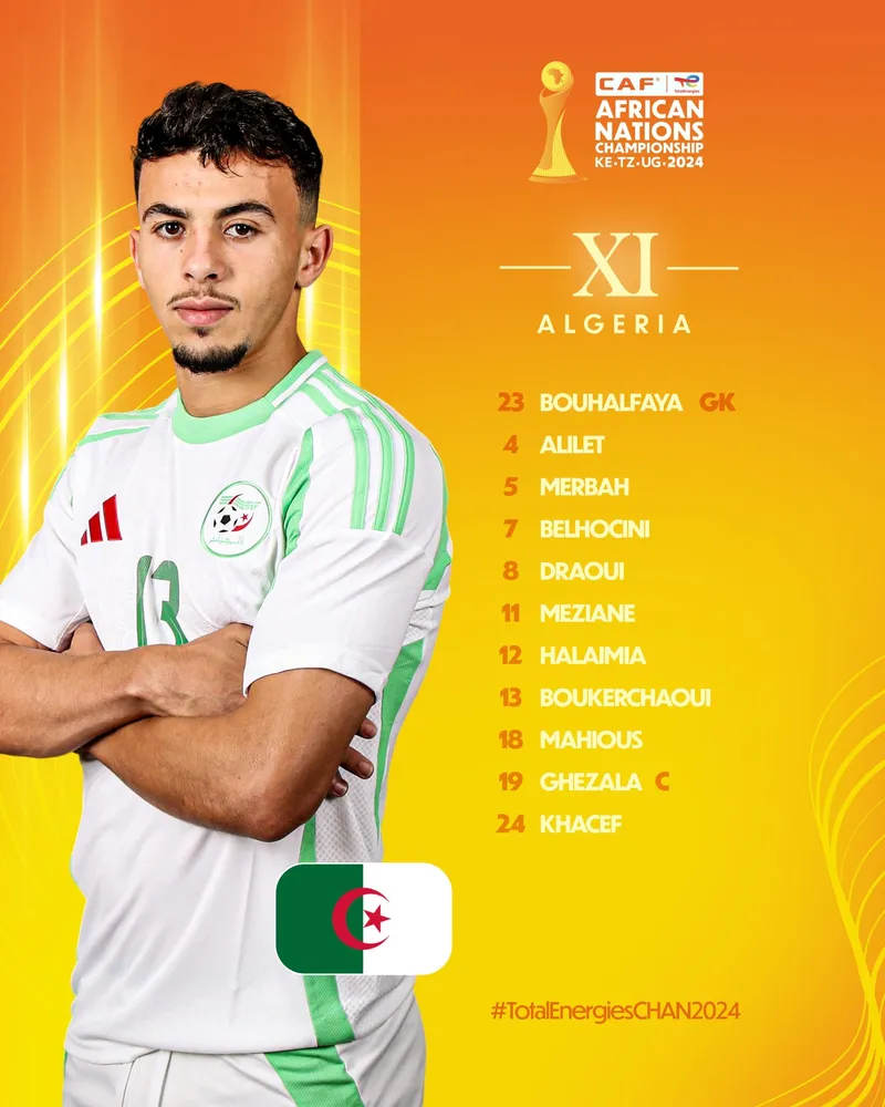 Compo Alg&eacute;rie contre Soudan CHAN 2025