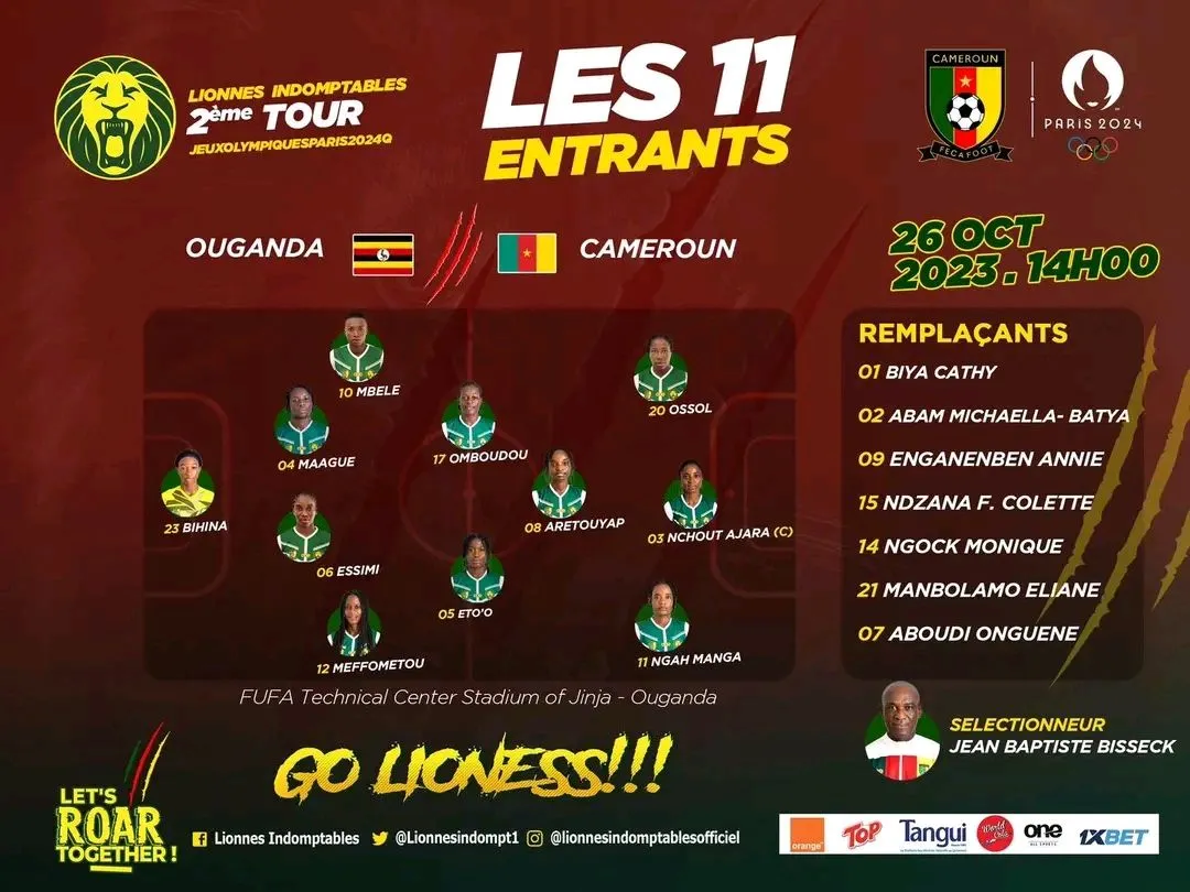 Cameroun f&eacute;minin compo