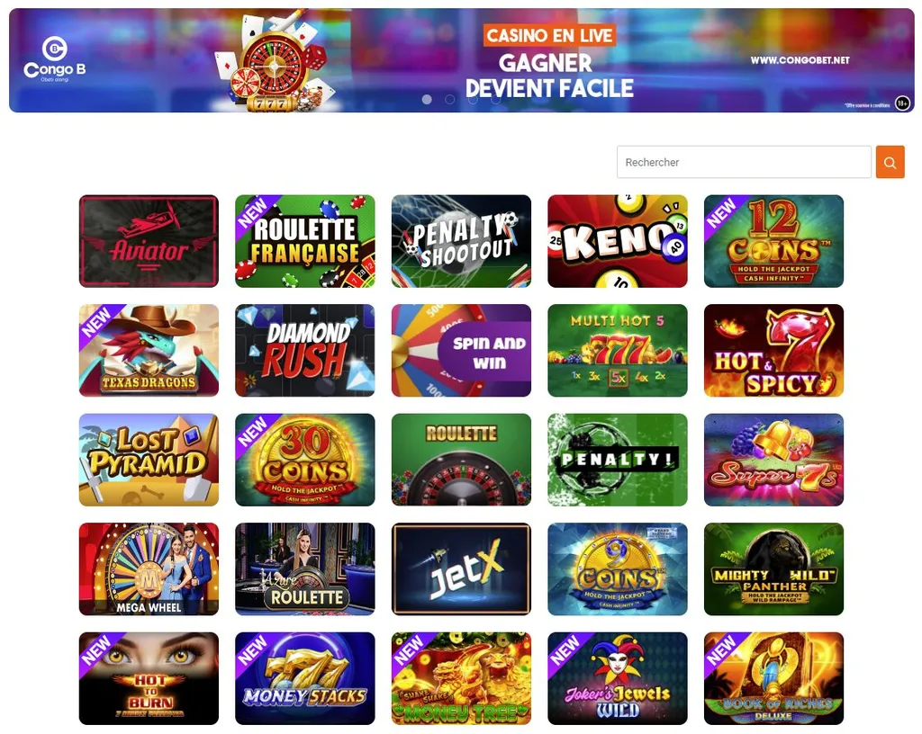 Casino CongoBet Accueil