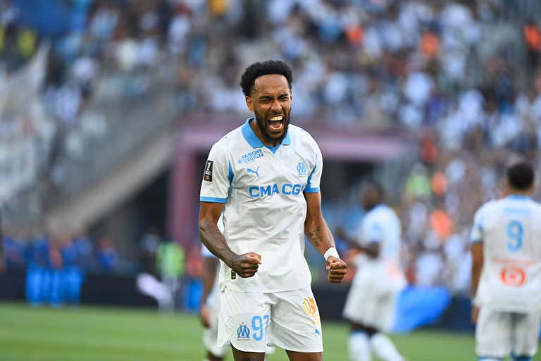 OM : Pierre-Emerick Aubameyang signe une premi&egrave;re depuis 70 ans et se rapproche du record de Larbi Ben Barek