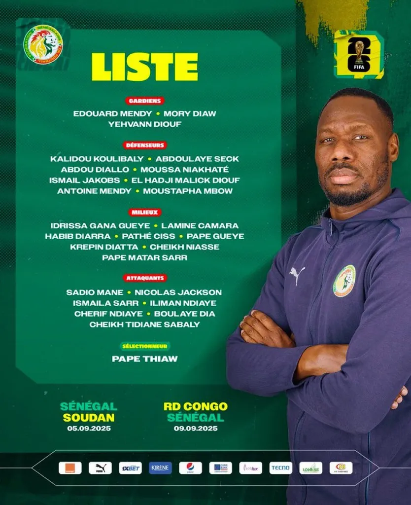 Liste Sénégal