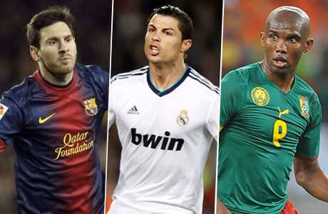 Ronaldo, Messi et Eto&rsquo;o footballeurs les plus riches