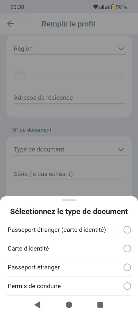 Documents &agrave; founir apr&egrave;s l'inscription sur MelBet pour la validation de compte