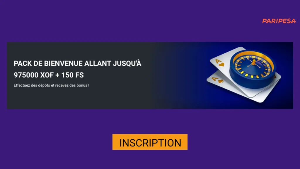 Jusqu'à 1 500 € de bonus casino à gagner grâce au promo code PariPesa