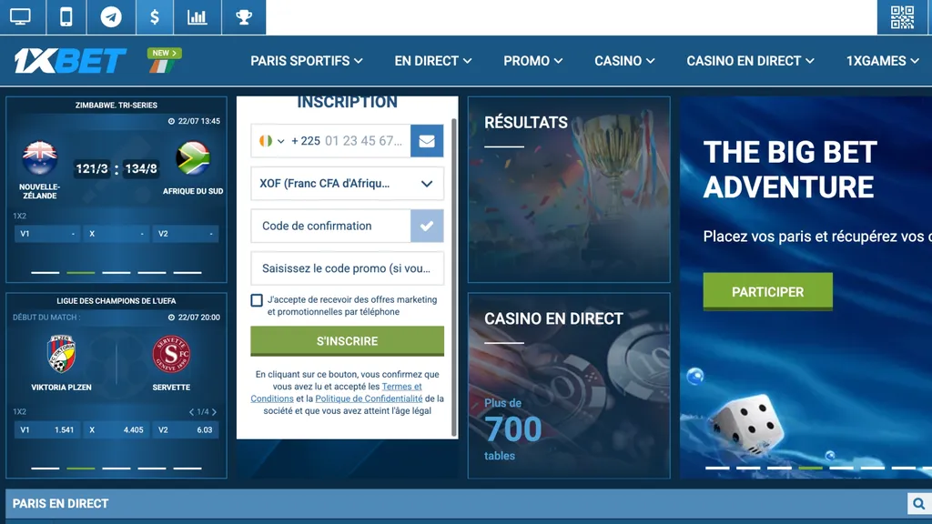 1xBet est une référence du pari sportif en Côte d'Ivoire