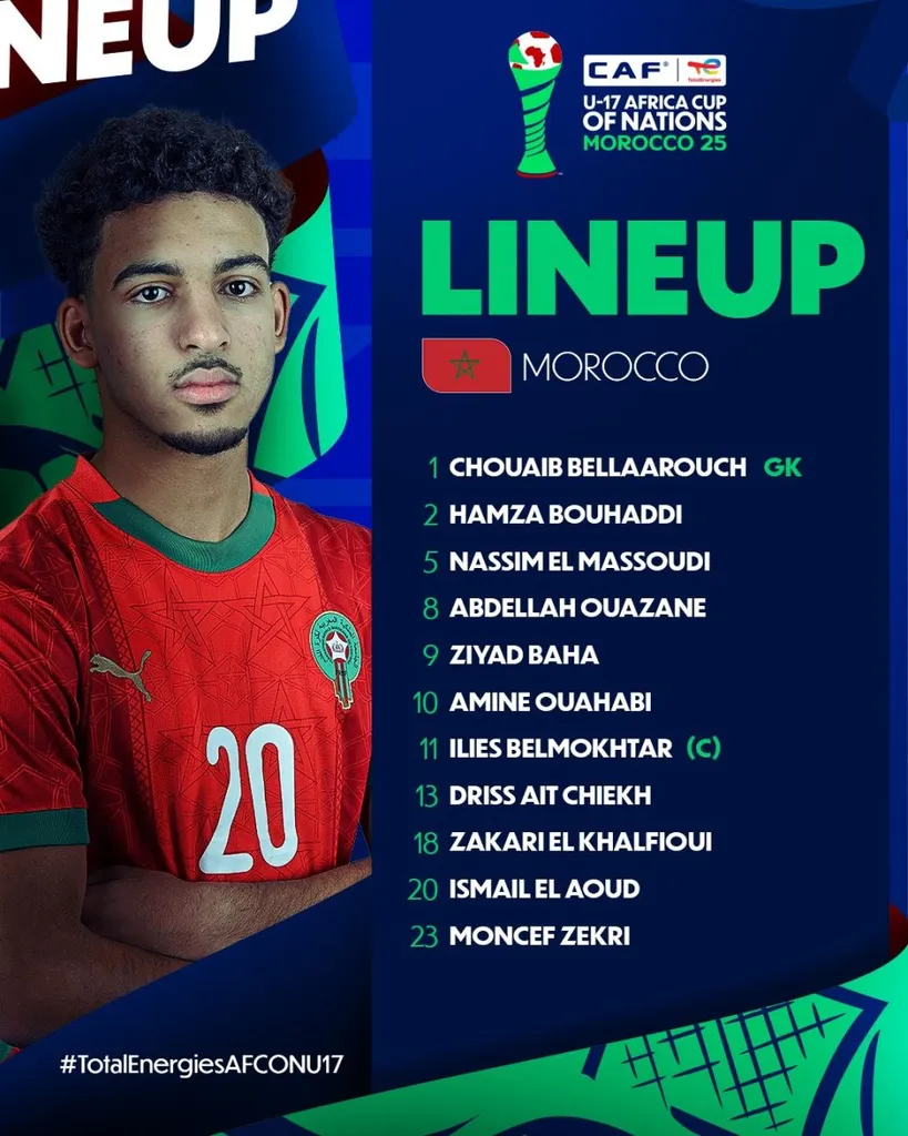Compo Maroc U17 contre Mali U17
