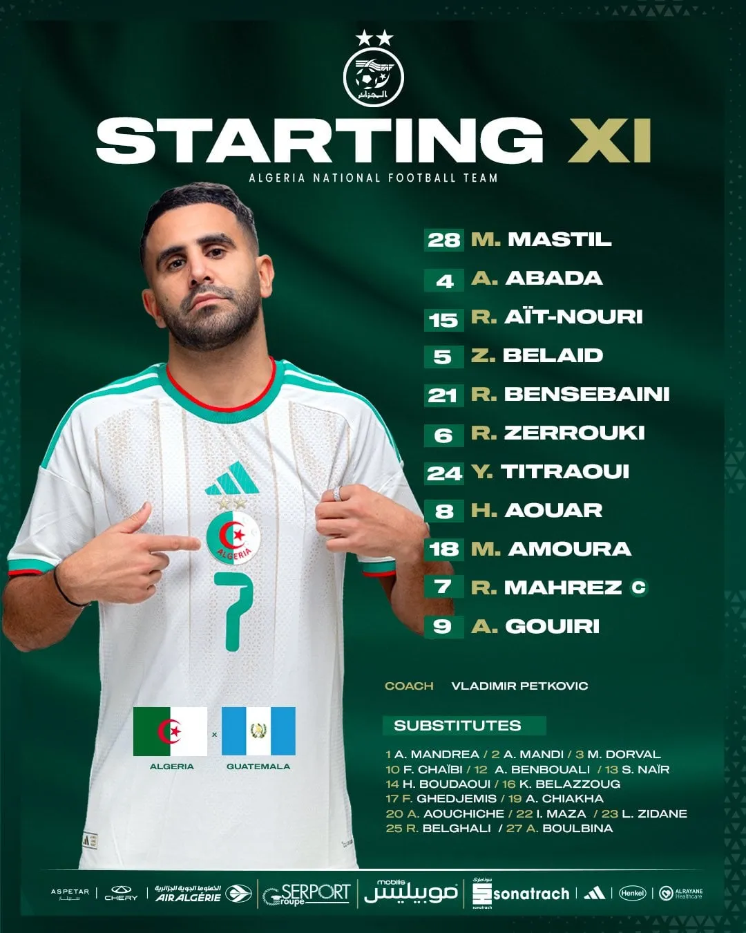 Compo Alg&eacute;rie contre Guatemala
