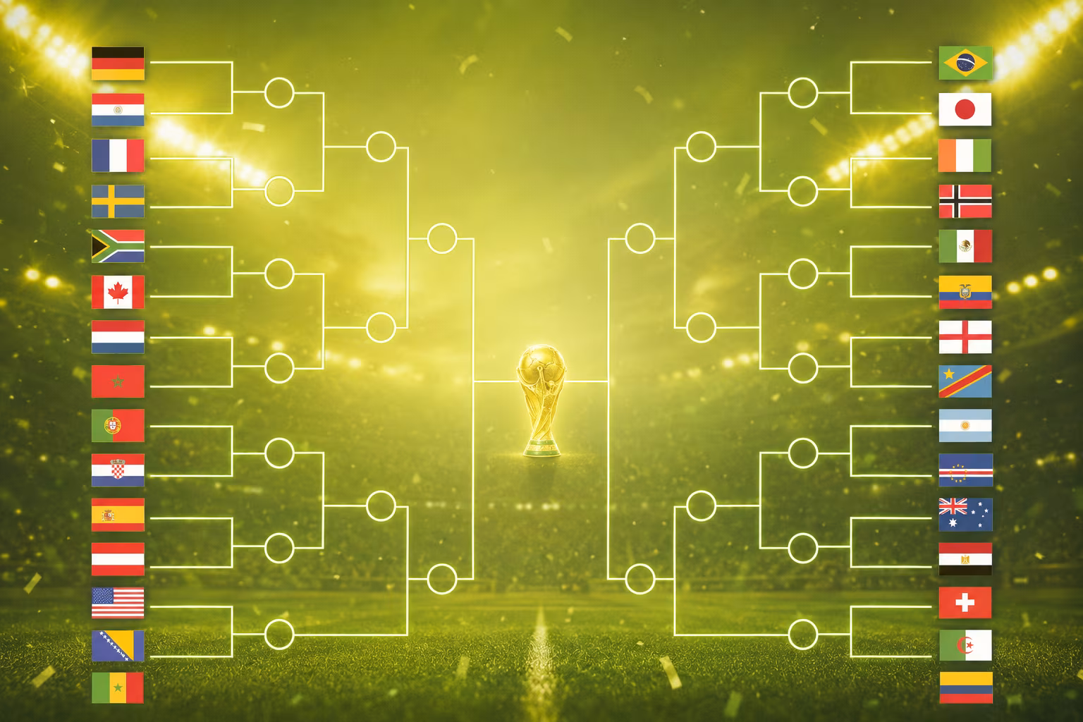 Simulez le r&eacute;sultat des 16es de finale et le tableau final
