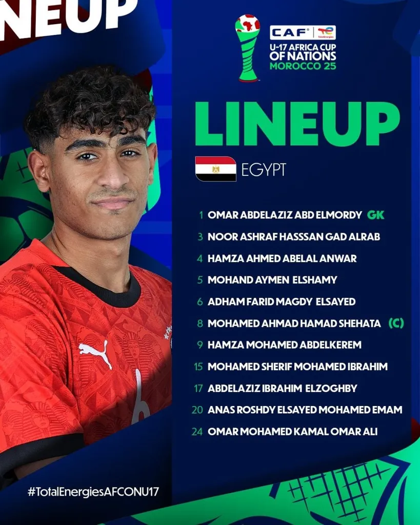 Compo Egypte U17 contre Cameroun U17