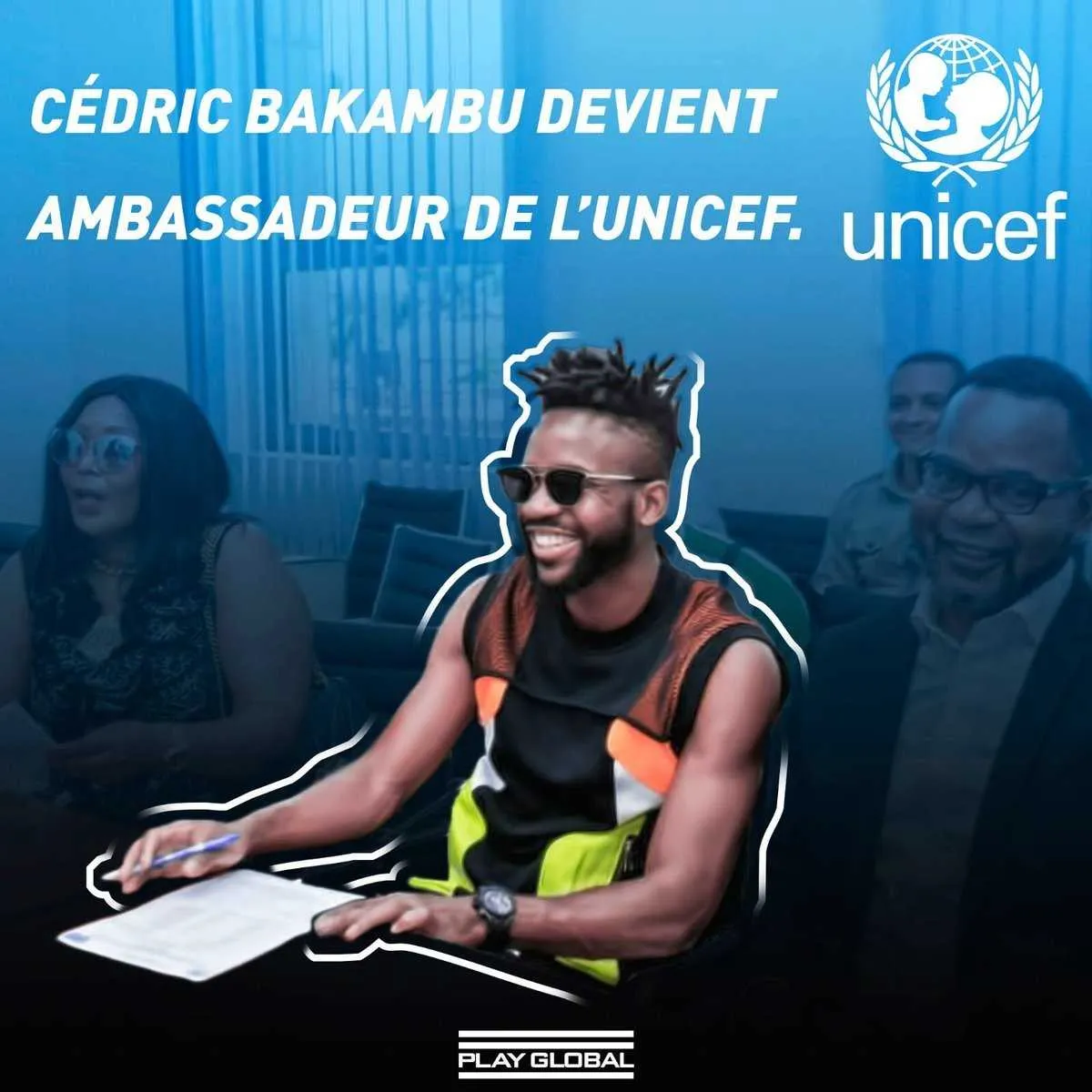 RDC&nbsp;: C&eacute;dric Bakambu devient ambassadeur de l&rsquo;Unicef