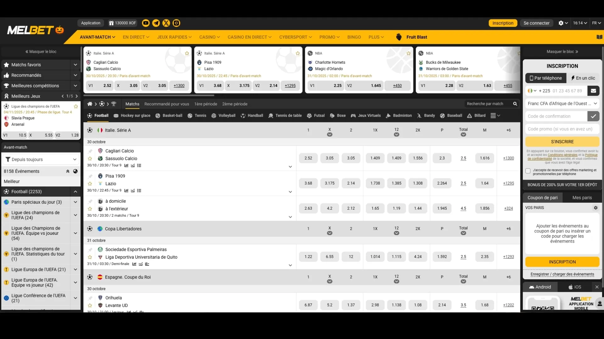 Profitez de promos exceptionnelles pour jouer sur la CAN avec MelBet