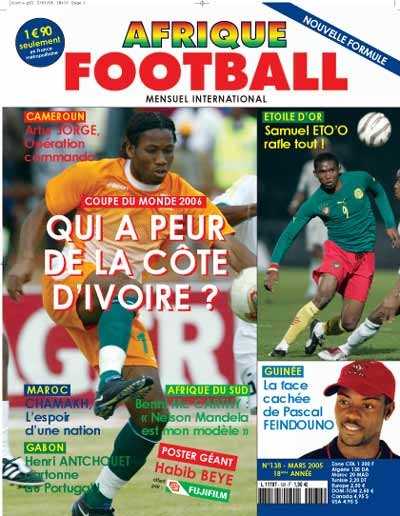 La couverture du dernier numéro d'Afrique Football La couverture du dernier numéro d'Afrique Football