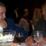Hassan Ahdab et Bernard Lama en pleine conversation le 11 juillet dernier à la soirée Diambars