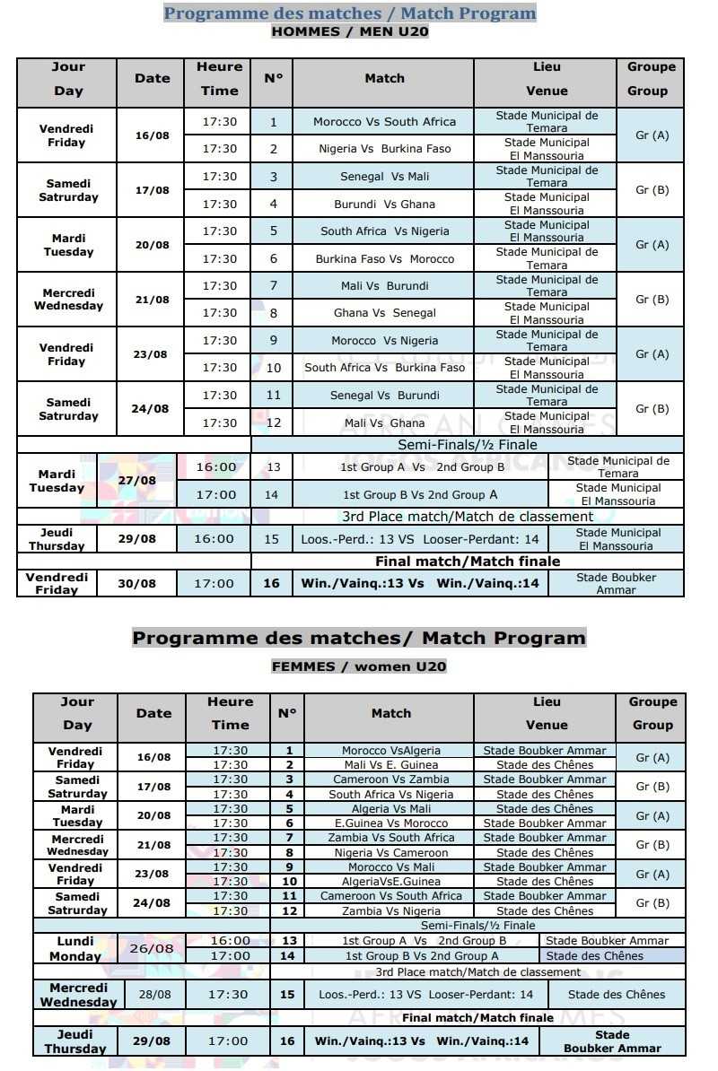 programme football