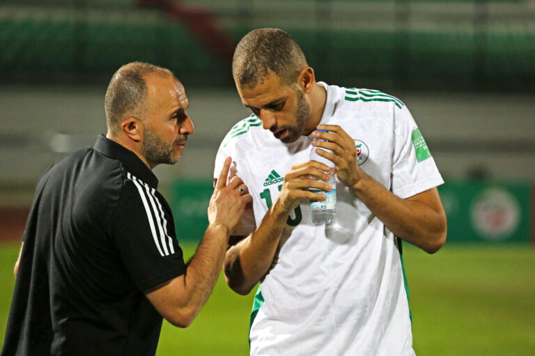 Islam Slimani, Djamel Belmadi, Algérie
