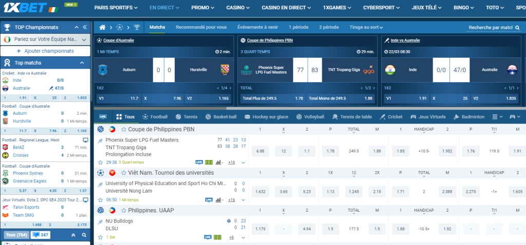 live 1xbet