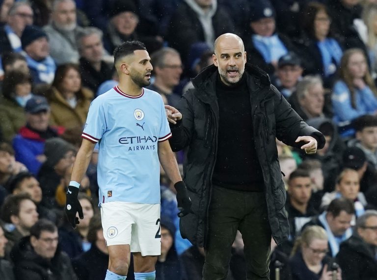 Riyad Mahrez, Pep Guardiola, Manchester City