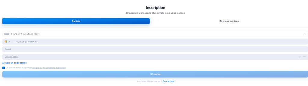 inscription 1win