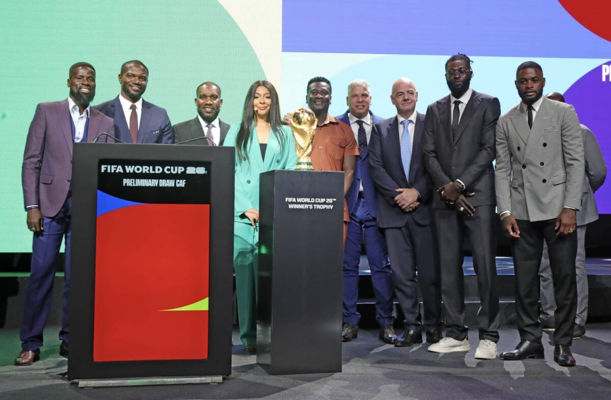 Emmanuel Eboue, Jay-Jay Okocha, Asamoah Gyan, Wael Gomaa, Emmanuel Adebayor Alexandre Song, Gianni Infantino,