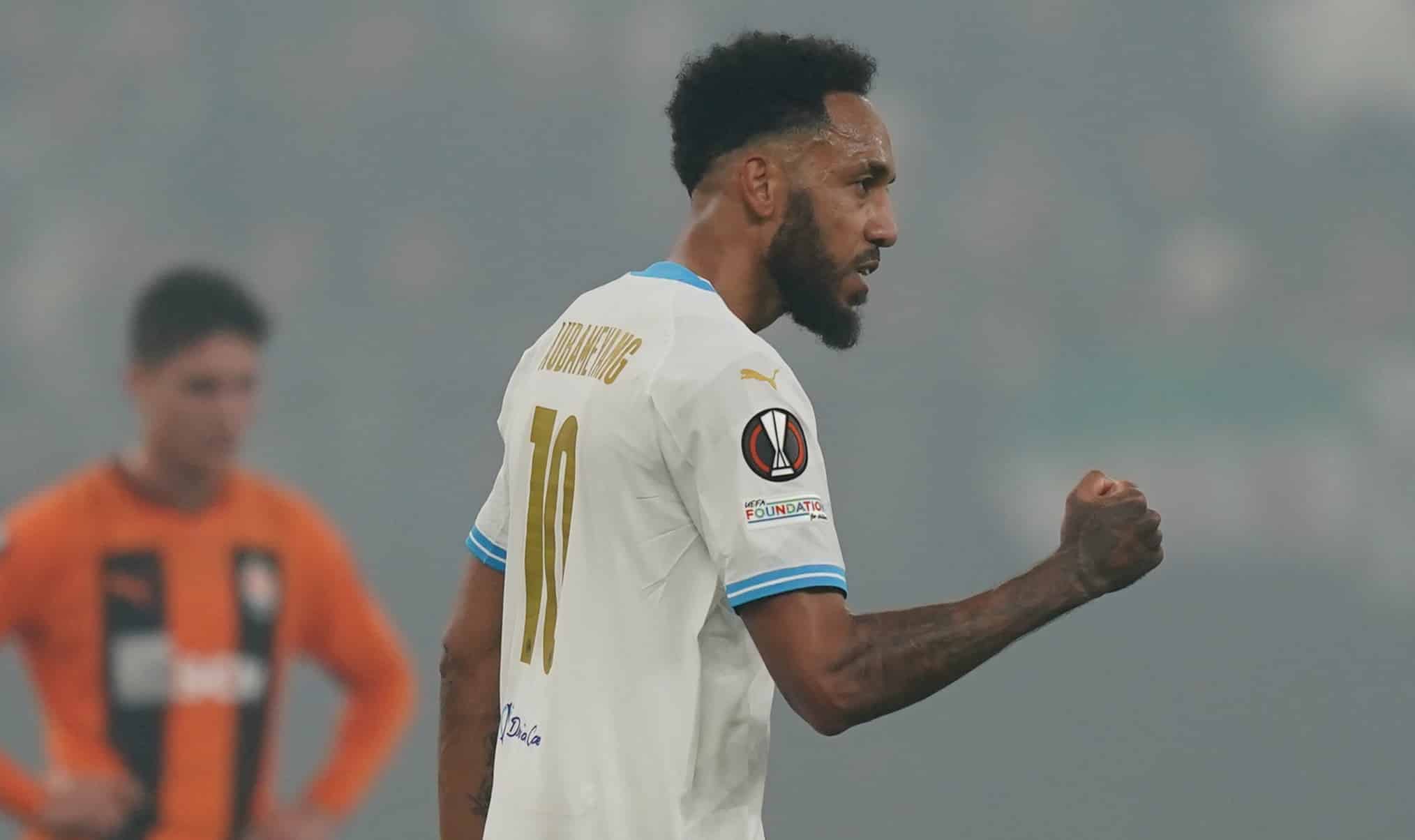 OM : Aubameyang devient le co-meilleur buteur de lâhistoire de la Ligue Europa !